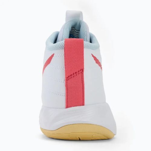 Buty do siatkówki damskie Mizuno Wave Momentum Pro Mid white/calypso coral/pale banan