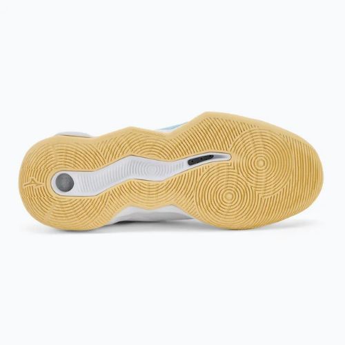 Buty do siatkówki damskie Mizuno Wave Momentum Pro Mid white/calypso coral/pale banan