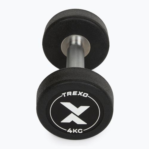 Hantel żeliwny gumowany XTREXO Pro 4 kg czarny