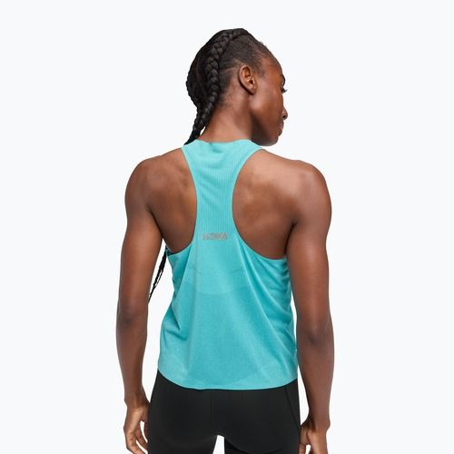 Koszulka do biegania damska HOKA Race Day Singlet cielo blue