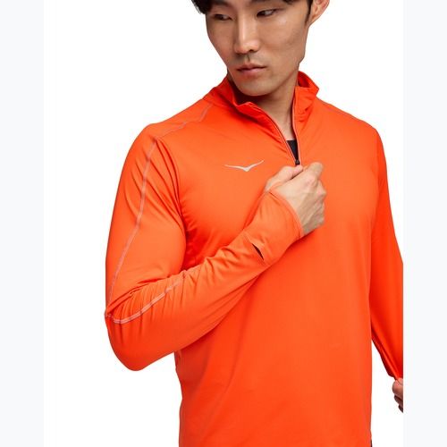 Bluza do biegania męska HOKA GlideTech Quarter Zip lava
