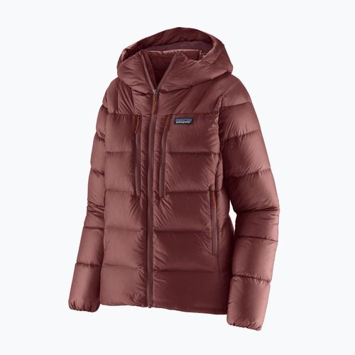 Kurtka puchowa damska Patagonia Fitz Roy Down Hoody dark ruby w/sizzle red