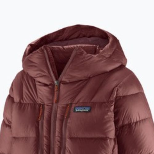 Kurtka puchowa damska Patagonia Fitz Roy Down Hoody dark ruby w/sizzle red