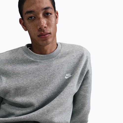 Bluza męska Nike Club Fleece Crew dark grey heather/white