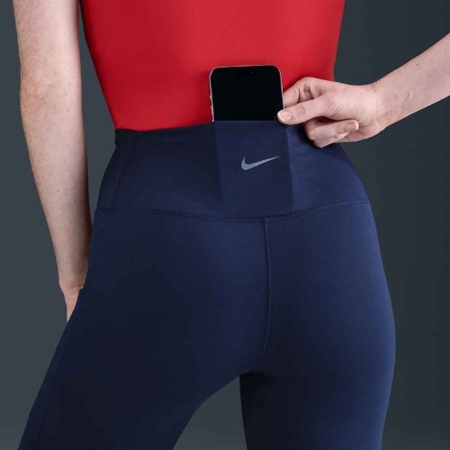 Spodenki damskie Nike One High Waisted 8" Biker midnight navy