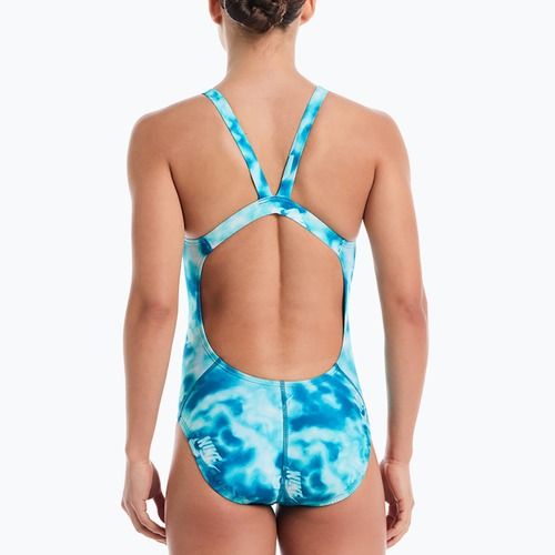 Strój pływacki jednoczęściowy damski Nike Hydrastrong Fastback bleached turquoise