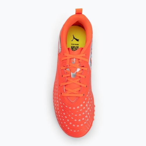 Buty piłkarskie dziecięce PUMA Future 9 Play TT Jr glowing red/puma white/puma black/puma silver