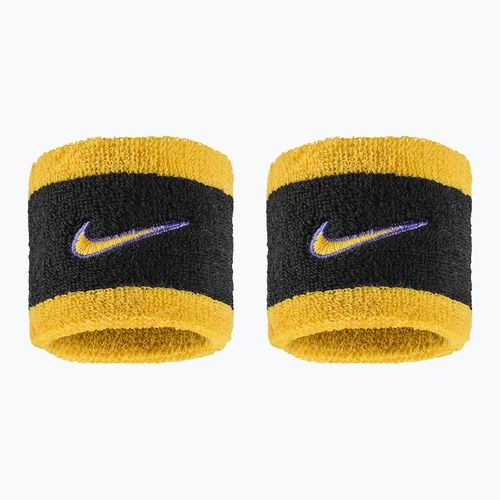 Frotki na nadgarstek Nike Swoosh Classic Wristbands 2 szt. black/court purple/university gold