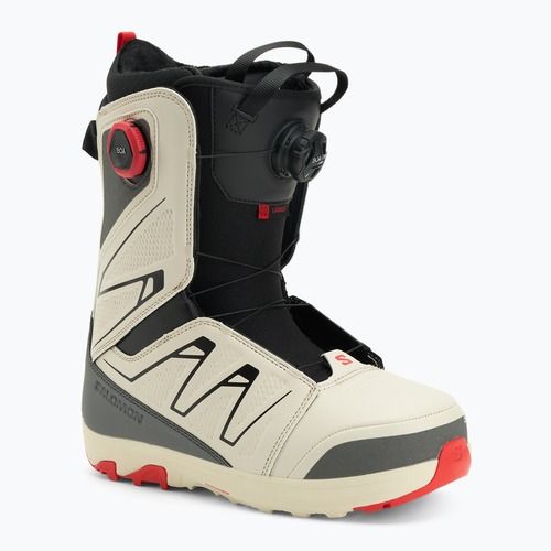 Buty snowboardowe męskie Salomon Launch Boa SJ Boa almondmilk/castlerock/black