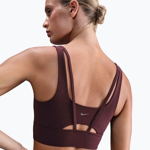 Biustonosz treningowy Nike Zenvy Medium-Support burgundy crush/sail