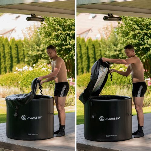 Zestaw AQUASTIC basen 382L z agregatem do morsowania BrrFree czarny
