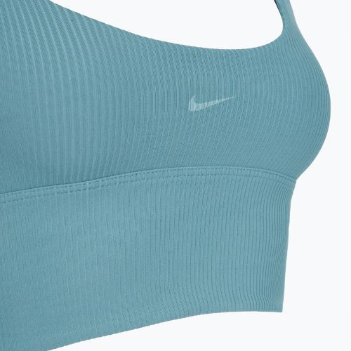 Biustonosz treningowy Nike Zenvy Rib Light Support smokey blue/white