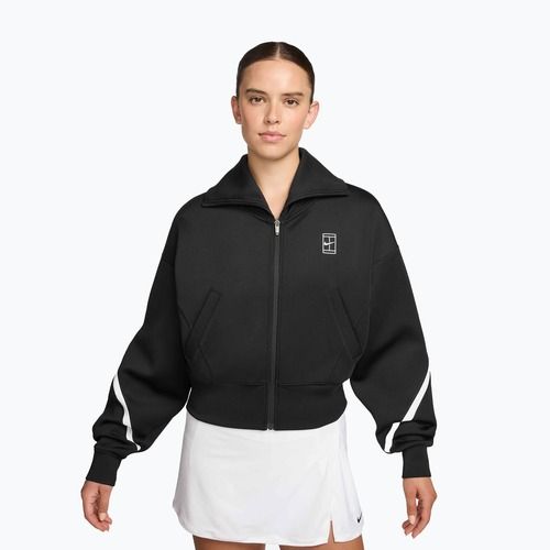 Bluza tenisowa damska Nike Advantage Dri-Fit FZ black/white