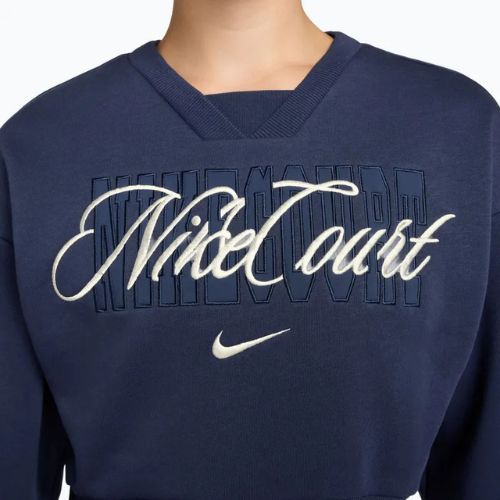 Bluza damska Nike Court Collection French Terry Crew Neck midnight navy/sail