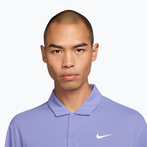 Koszulka tenisowa męska Nike Court Dri-Fit Polo Solid light thistle/white
