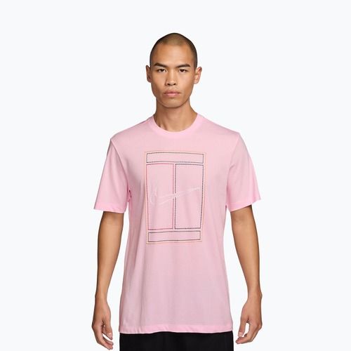 Koszulka męska Nike Court Heritage pink foam
