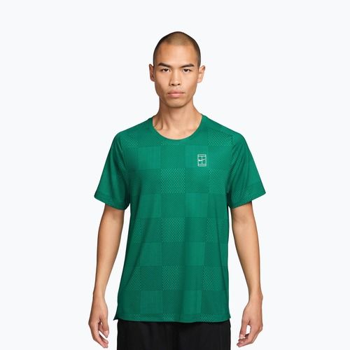 Koszulka tenisowa męska Nike Court Dri-Fit Advantage Print malachite/white
