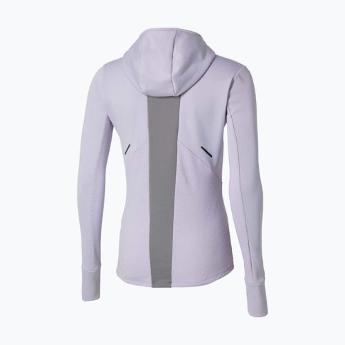 Bluza do biegania damska Mizuno Active Warm Hooded icelandic blue