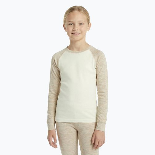 Komplet bielizny termoaktywnej dziecięcej WOOLCANO Merino SET0982 beżowy