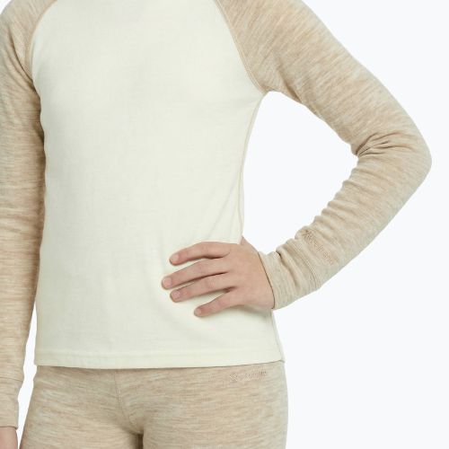 Komplet bielizny termoaktywnej dziecięcej WOOLCANO Merino SET0982 beżowy