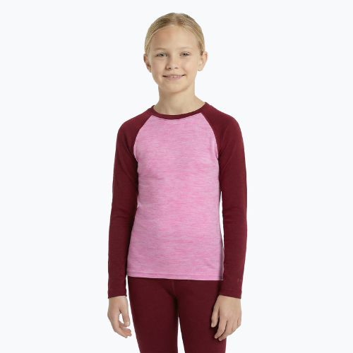 Komplet bielizny termoaktywnej dziecięcej WOOLCANO Merino SET0982 fioletowy