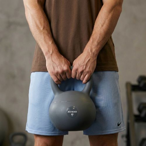 Kettlebell miękki XTREXO 10 kg szary
