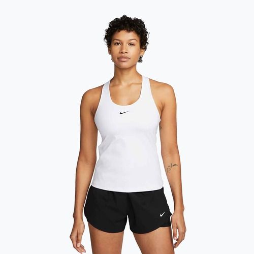 Koszulka damska Nike Swoosh Medium Support Bra white/stone mauve/black