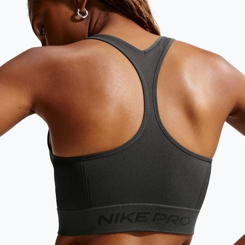 Top treningowy Nike Pro Seamless Dri-Fit Cropped dark smoke grey