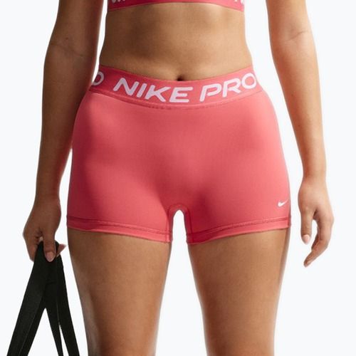 Spodenki damskie Nike Pro Mid-Rise Biker 3" sea coral/white