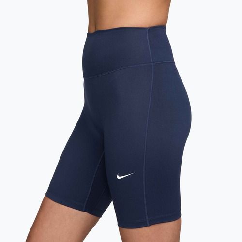Spodenki damskie Nike One High-Waisted Biker 8" midnight navy/white