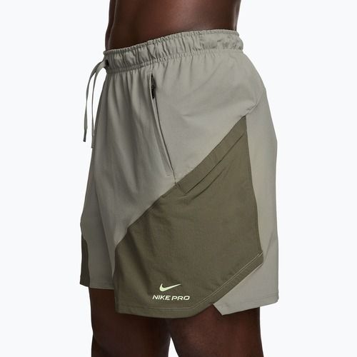 Spodenki męskie Nike Pro Training Dri-Fit 6" light army/medium olive/light liquid lime