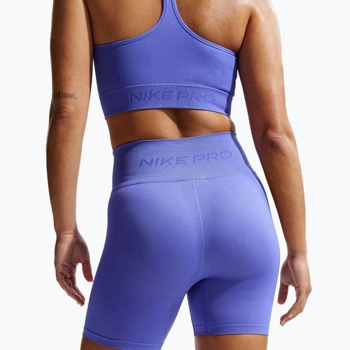 Spodenki damskie Nike Pro Seamless High-Waisted Biker 5" sapphire