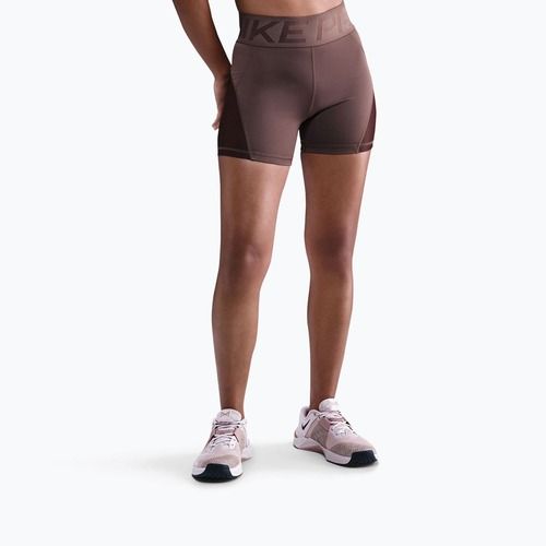 Spodenki damskie Nike Pro Sculpt High Waisted 5" Biker tattoo/burgundy crush/white