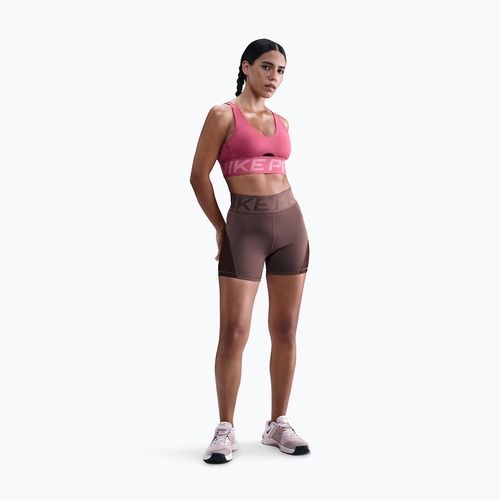 Spodenki damskie Nike Pro Sculpt High Waisted 5" Biker tattoo/burgundy crush/white