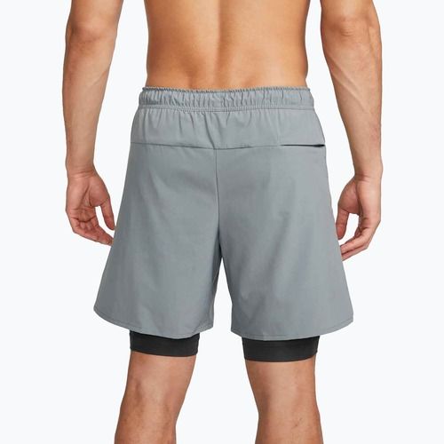 Spodenki męskie Nike Unlimited 2in1 Dri-Fit 7" smoke grey/dark smoke grey/smoke grey