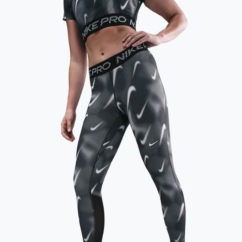Legginsy treningowe damskie Nike Pro Mid-Rise 7/8 black/white/white