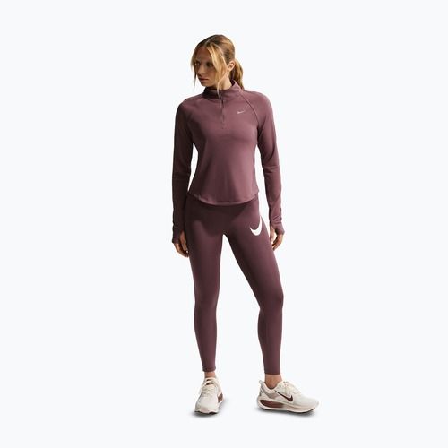 Legginsy do biegania damskie Nike Tempo Swoosh Run High-Waisted 7/8 tattoo/white