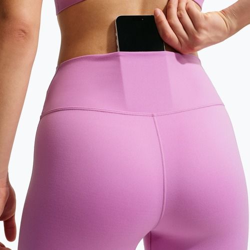 Legginsy damskie Nike One Seamless Front High-Waisted light magenta/white