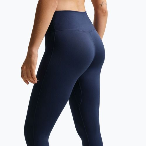 Legginsy damskie Nike One Seamless Front High-Waisted midnight navy/white