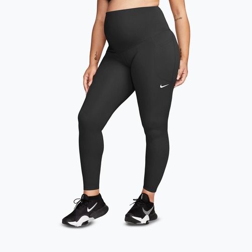 Legginsy damskie Nike One Maternity High-Waisted 7/8 black/white