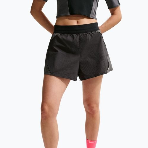 Spodenki damskie Nike Swift UV Repel High-Waisted black/iron grey