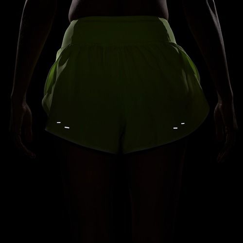 Spodenki do biegania damskie Nike Tempo Swoosh Dri-Fit Mid-Rise Brief-Lined light lemon twist/white