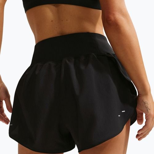 Spodenki do biegania damskie Nike Tempo Swoosh Dri-Fit Mid-Rise Brief-Lined black/white