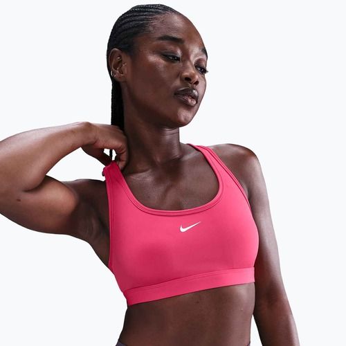 Biustonosz treningowy Nike Swoosh Light Support rush pink/white