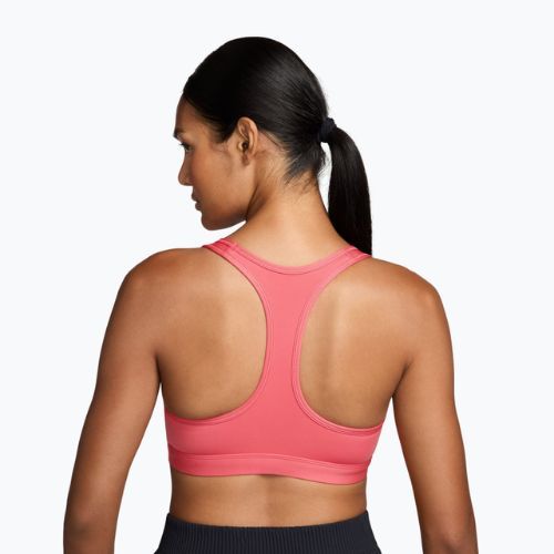 Biustonosz treningowy Nike Swoosh Medium Support sea coral/white