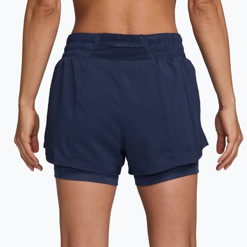 Spodenki do biegania damskie Nike One Dri-FIT 2IN1 midnight navy/white