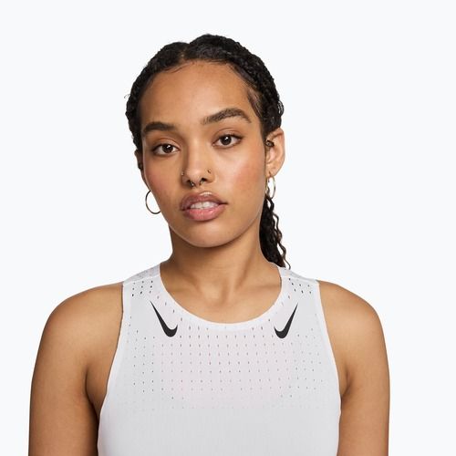 Koszulka do biegania damska Nike AeroSwift Dri-Fit ADV Singlet white/black