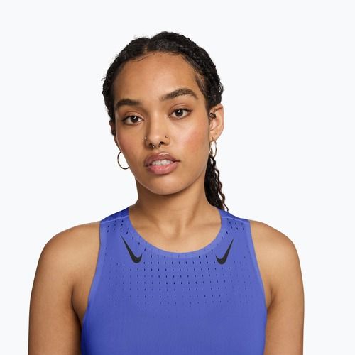 Koszulka do biegania damska Nike AeroSwift Dri-Fit ADV Singlet sapphire/black