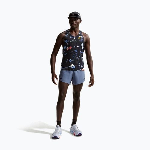 Koszulka do biegania męska Nike AeroSwift Dri-Fit ADV Singlet black/laser orange