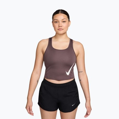 Koszulka do biegania damska Nike Swoosh Run Dri-Fit tattoo/black/white